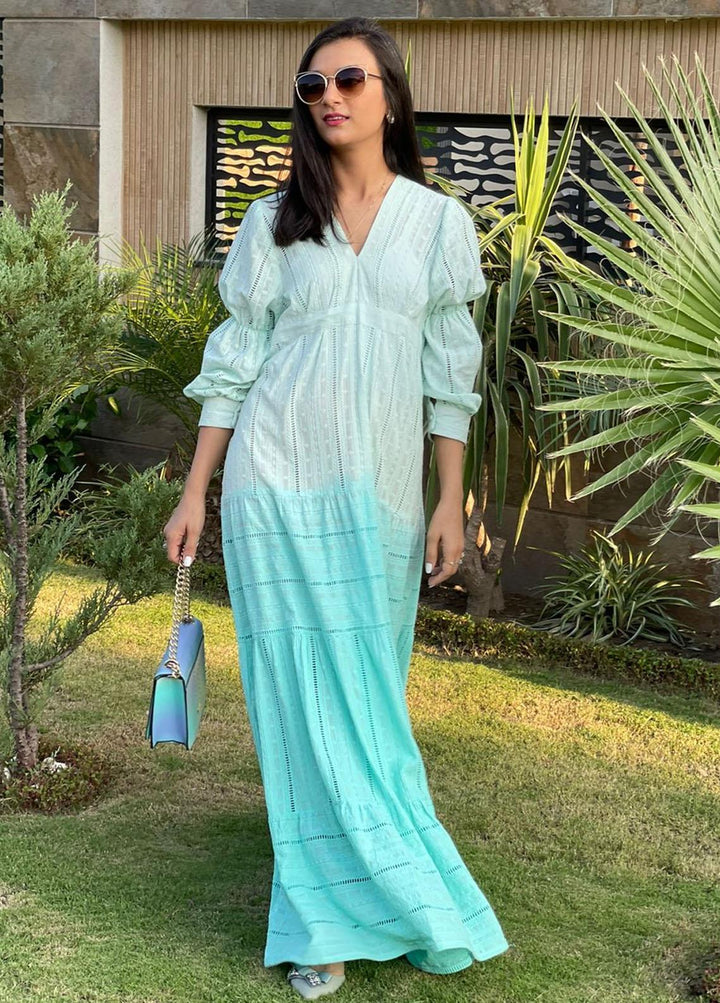 Hues Atelier Pret Western Lawn 1 Piece HA23B Iced Mojito
