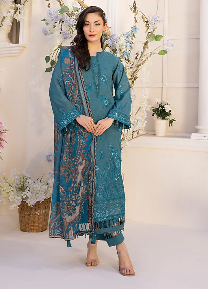 Husn-e-Bahar by Salitex Embroidered Lawn Suits Unstitched 3 Piece SSW6U3P109UT - Summer Collection