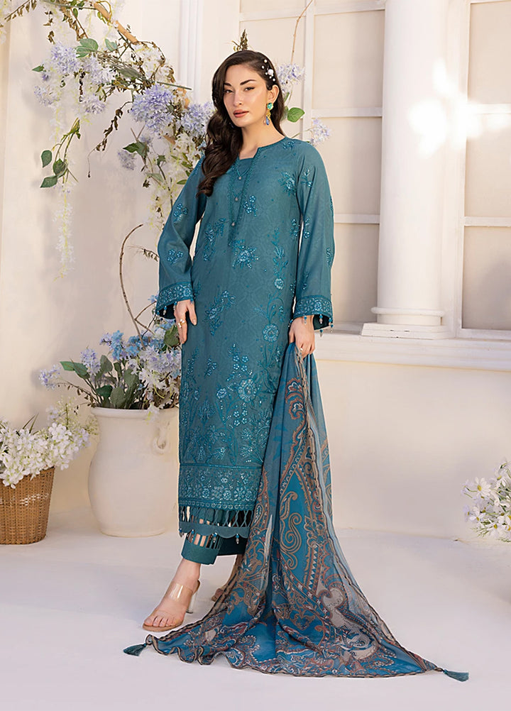 Husn-e-Bahar by Salitex Embroidered Lawn Suits Unstitched 3 Piece SSW6U3P109UT - Summer Collection