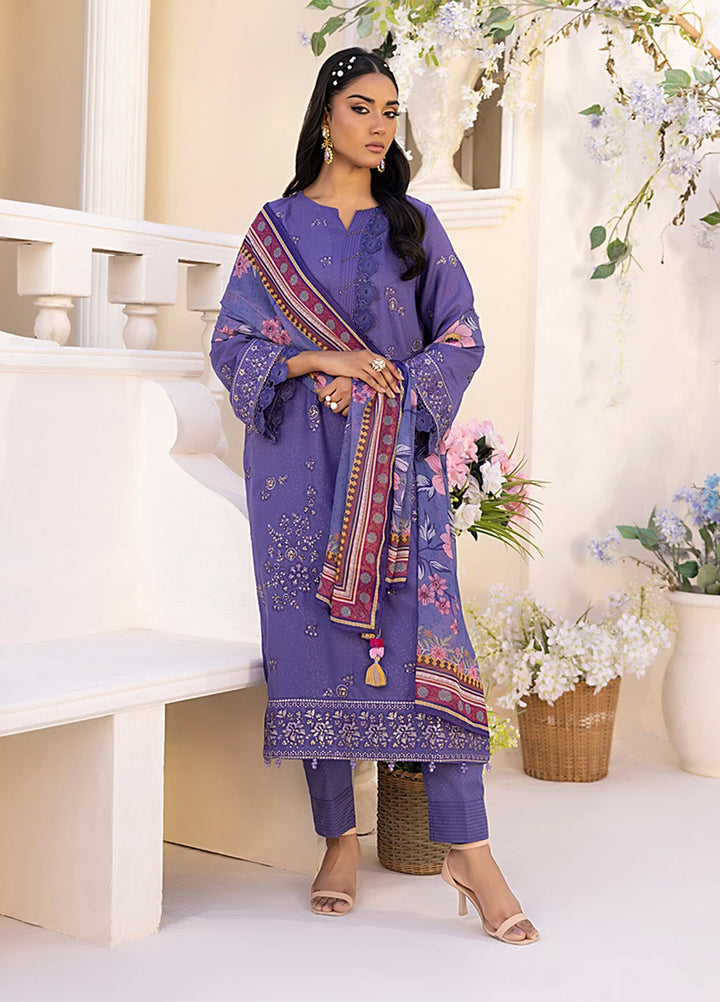 Husn-e-Bahar by Salitex Embroidered Lawn Suits Unstitched 3 Piece SSW6U3P110UT - Summer Collection