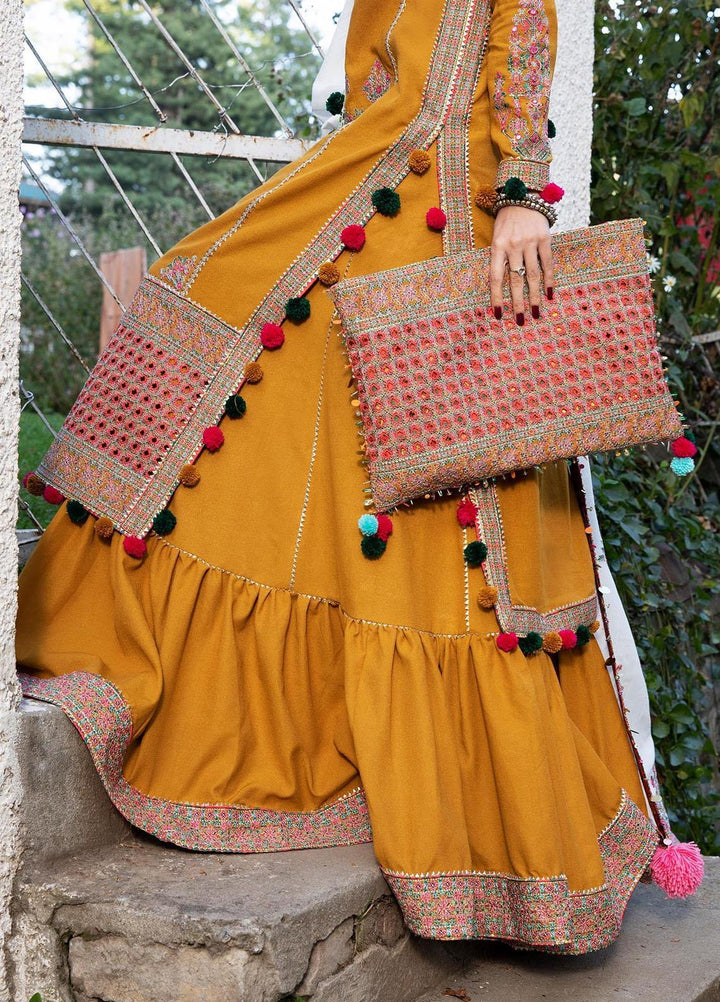 Hussain Rehar Embroidered Karandi Suits Unstitched 3 Piece HRR22AW Paras - Winter Collection