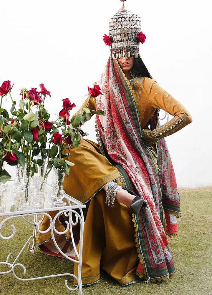 Hussain Rehar Embroidered Khaddar Suits Unstitched 3 Piece HRR24WS Sehr - Winter Collection