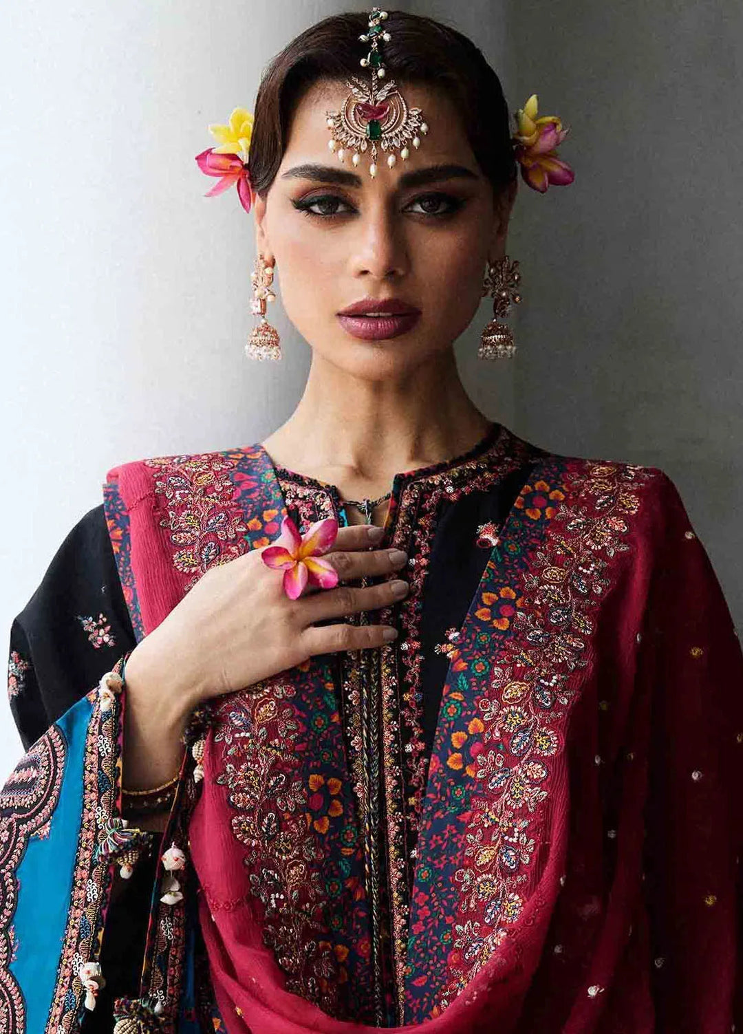 Hussain Rehar Embroidered Lawn Suit Unstitched 3 Piece HRR25LL D-04 Bliz - Summer Collection