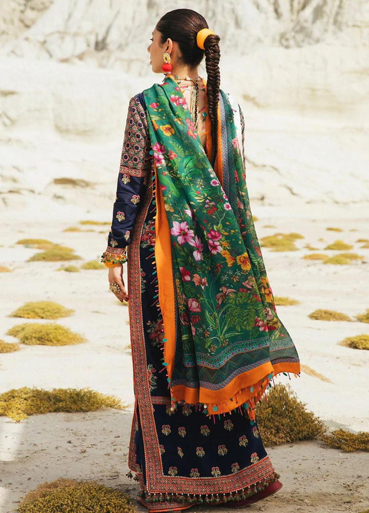 Rahgoli By Hussain Rehar Embroidered Lawn Suits Unstitched 3 Piece HRR22R Jatug - Spring / Summer Collection