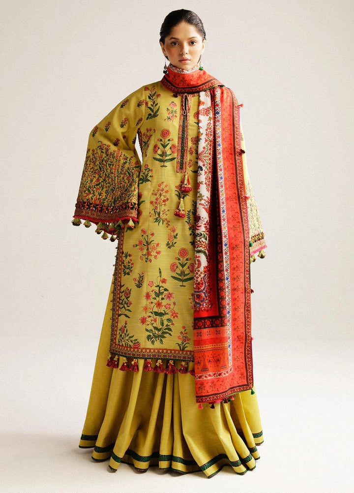 Hussain Rehar Embroidered Khaddar Suits Unstitched 3 Piece HRR23WU Ember - Winter Collection