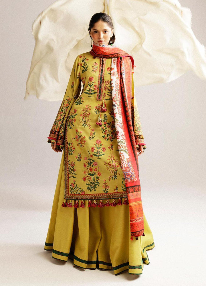 Hussain Rehar Embroidered Khaddar Suits Unstitched 3 Piece HRR23WU Ember - Winter Collection