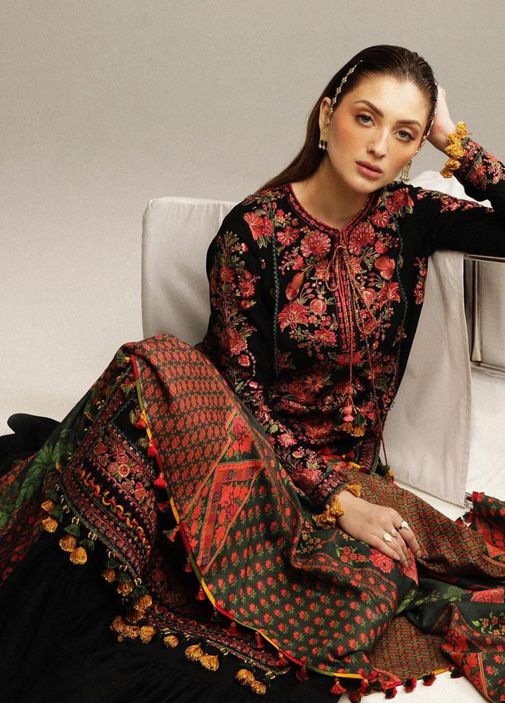 Hussain Rehar Embroidered Khaddar Suits Unstitched 3 Piece HRR23WU Raat - Winter Collection