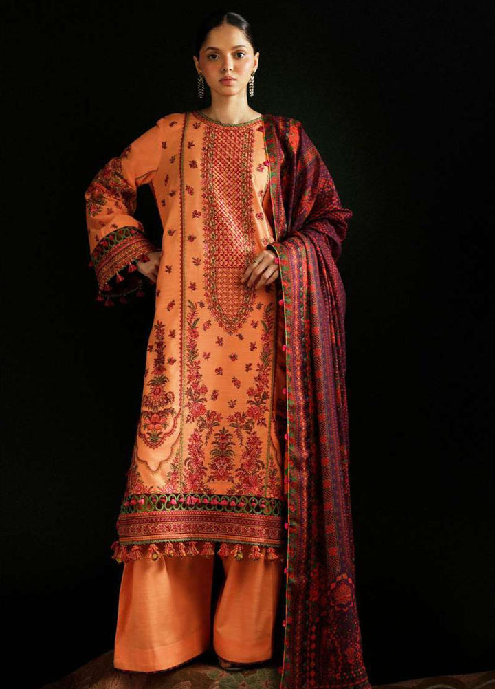 Hussain Rehar Embroidered Khaddar Suits Unstitched 3 Piece HRR23WU Sunrise - Winter Collection