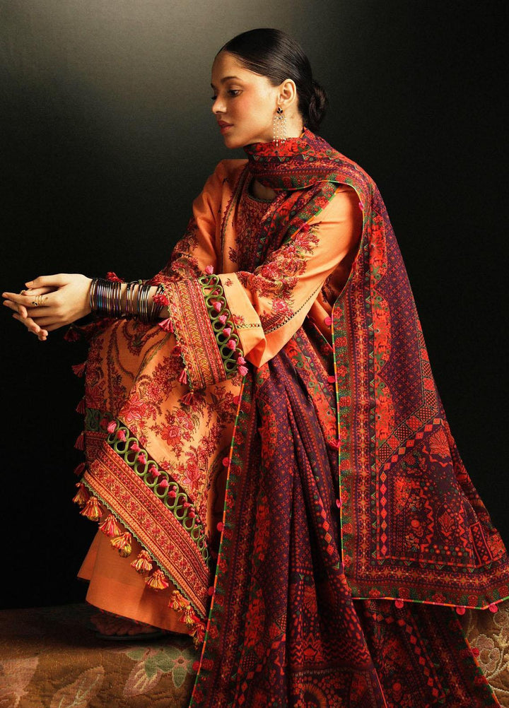 Hussain Rehar Embroidered Khaddar Suits Unstitched 3 Piece HRR23WU Sunrise - Winter Collection