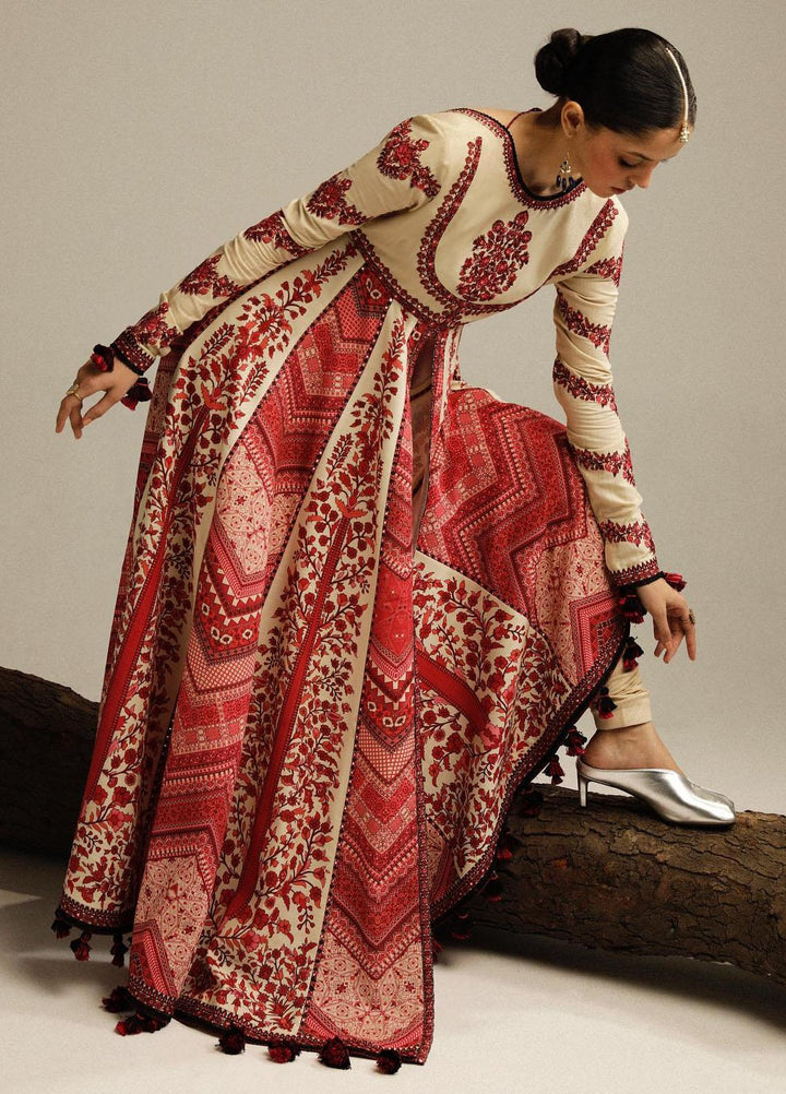 Hussain Rehar Embroidered Khaddar Suits Unstitched 3 Piece HRR23WU Opaline - Winter Collection