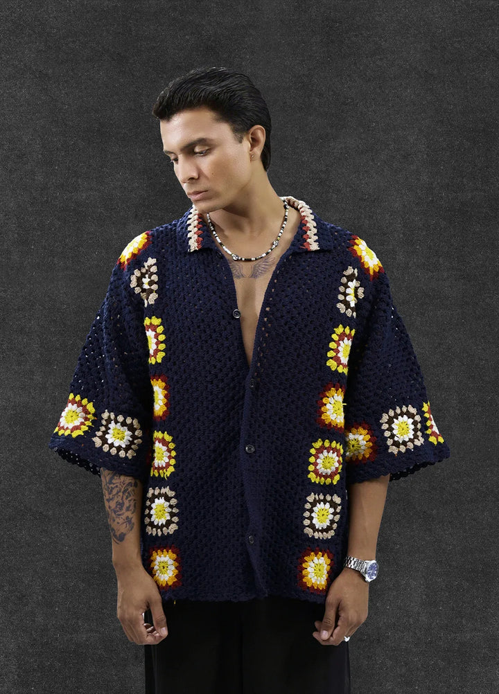 Hypnotic Unisex Crotchet Shirt Cosmic