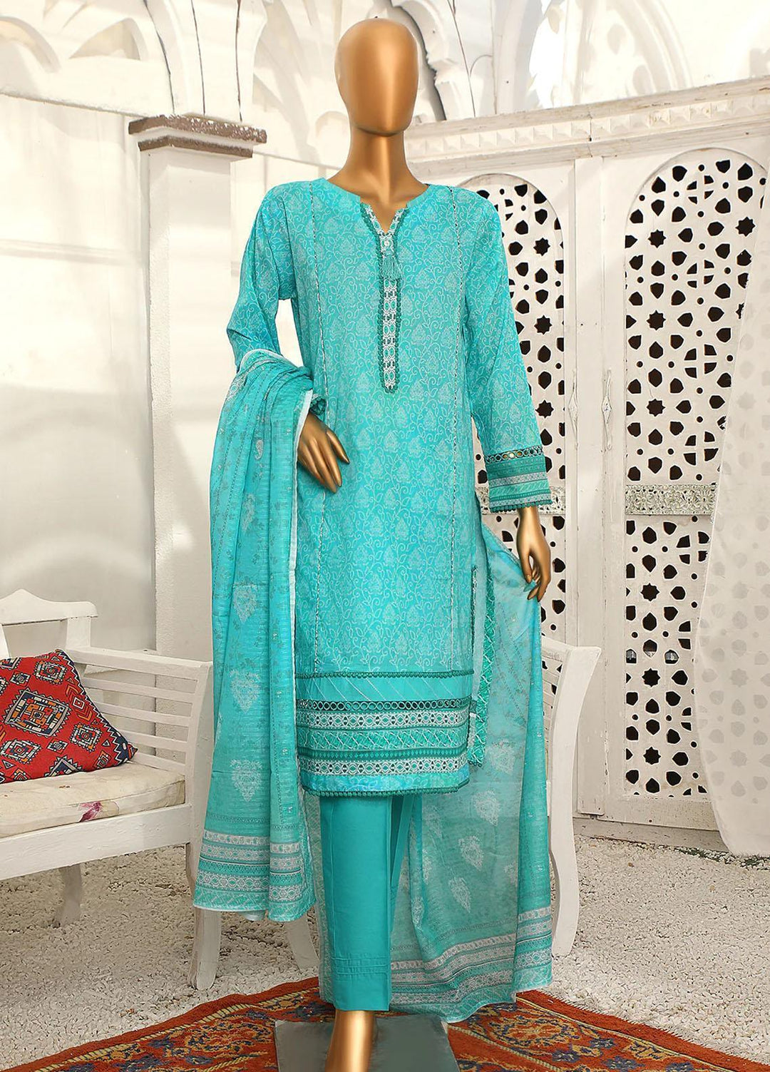 HZ Textiles Casual Pret Lawn 3 Piece Suit HZ23PLE PSC-2358