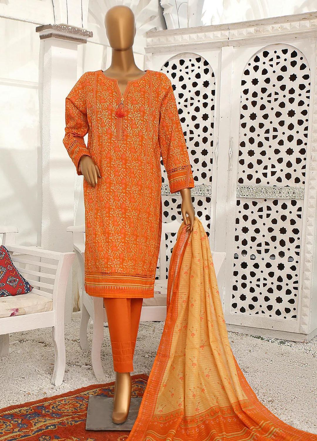 HZ Textiles Casual Pret Lawn 3 Piece Suit HZ23PLE PSC-2363