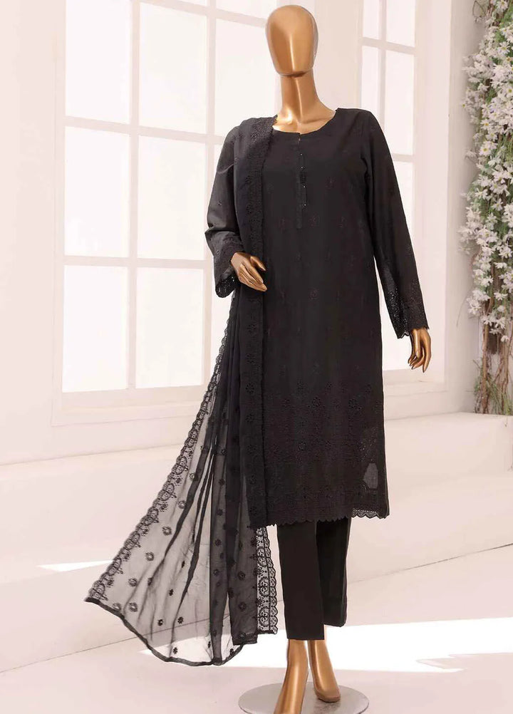 HZ Textiles Chikankari Lawn Suits Unstitched 3 Piece HZ25DC DCE-02 - Summer Collection