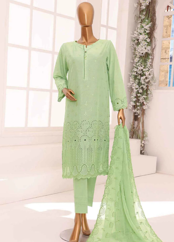HZ Textiles Chikankari Lawn Suits Unstitched 3 Piece HZ25DC DCE-03 - Summer Collection