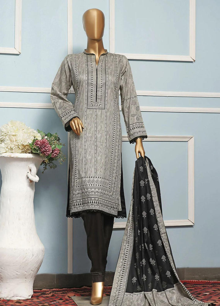 HZ Textiles Printed Lawn Suits Unstitched 3 Piece HZ22DC DCP-25A - Summer Collection