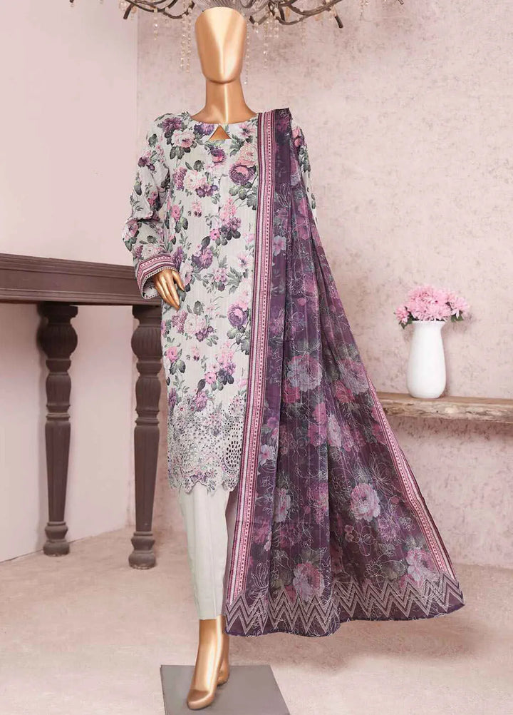 HZ Textiles Embroidered Cotton Suits Unstitched 3 Piece HZ24NP NPE-01 - Summer Collection
