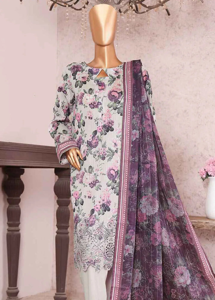 HZ Textiles Embroidered Cotton Suits Unstitched 3 Piece HZ24NP NPE-01 - Summer Collection