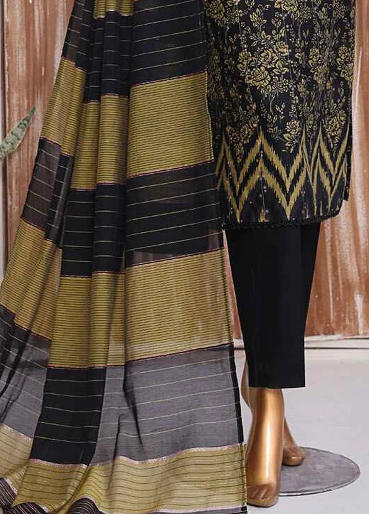 Hz Textiles Embroidered Jacquard Suits Unstitched 3 Piece HZ25TS TJE-1211 - Summer Collection