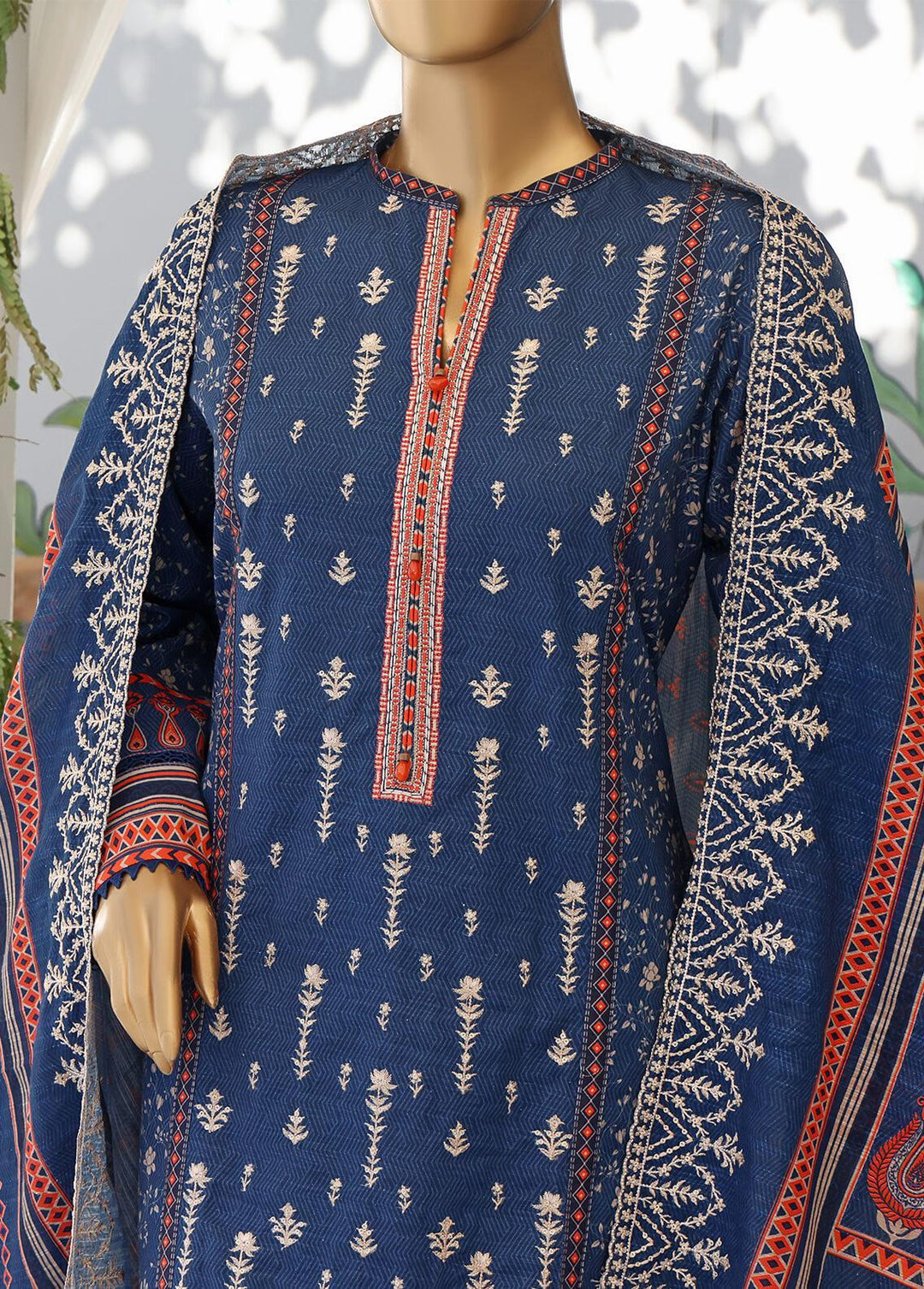 HZ Textiles Embroidered Khaddar Suits Unstitched 3 Piece HZ22KE PKE-2250 - Winter Collection