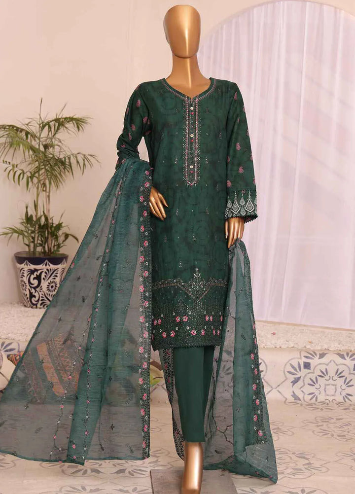 HZ Textiles Embroidered Lawn Suits Unstitched 3 Piece HZ24SV SEC-948 - Summer Collection