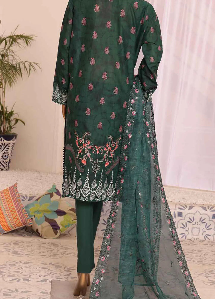 HZ Textiles Embroidered Lawn Suits Unstitched 3 Piece HZ24SV SEC-948 - Summer Collection