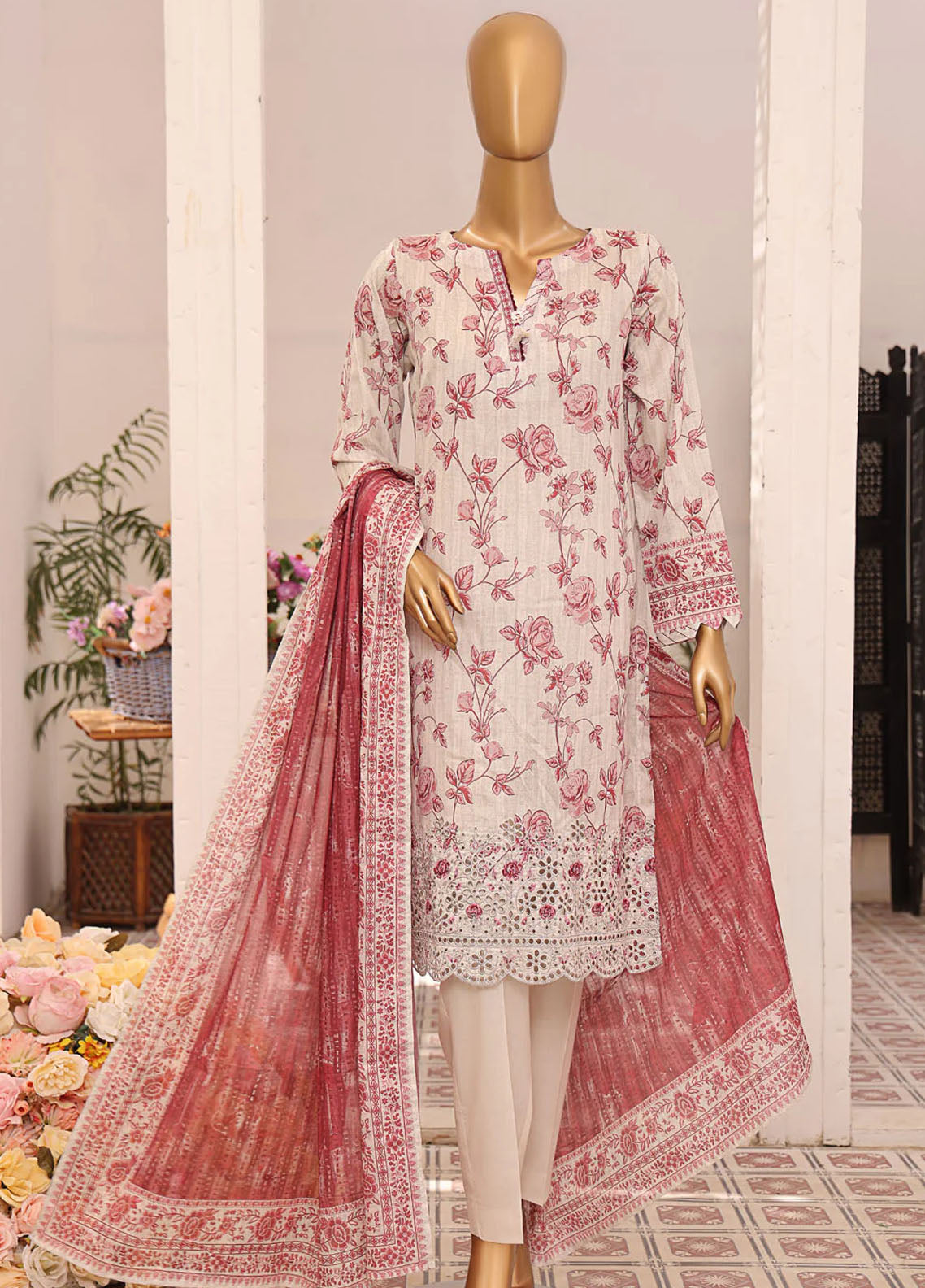 HZ Textile Embroidered Lawn Unstitched 3 Piece Suit - PLK-1029 - HZ25PLKV2 - Purple - Summer Collection