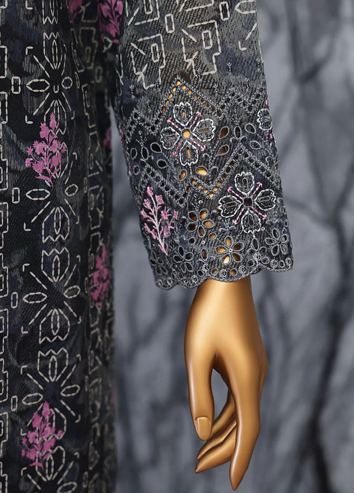 HZ Textiles Embroidered Lawn Suits Unstitched 3 Piece HZ25EUL EC-1047 - Summer Collection