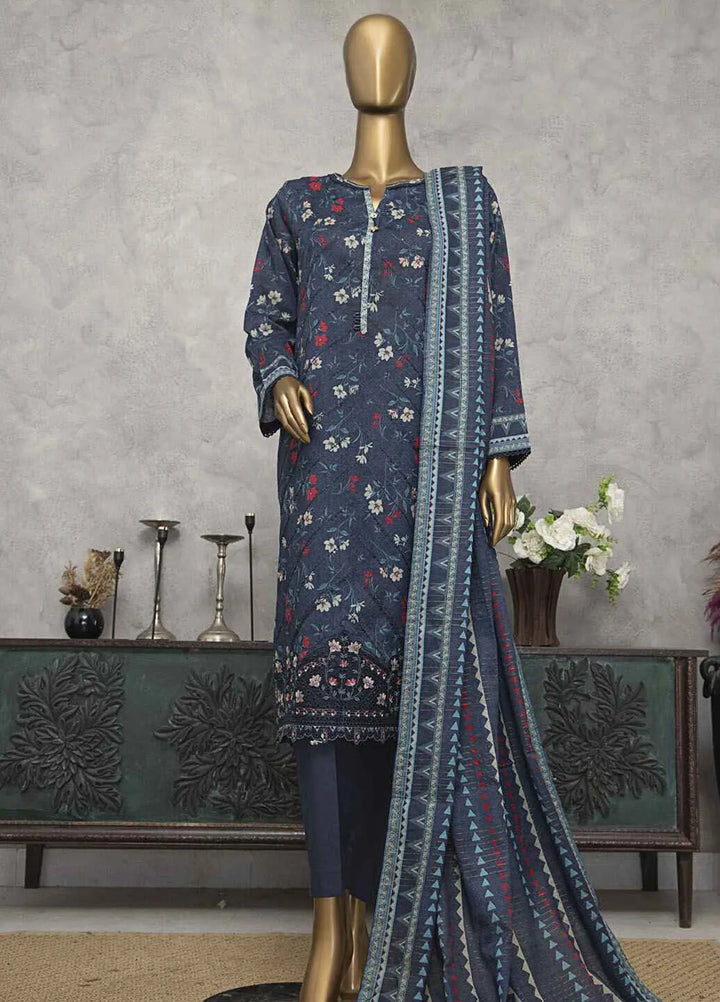 HZ Textiles Embroidered Lawn Suits Unstitched 3 Piece HZ25MK MEC-248 - Summer Collection