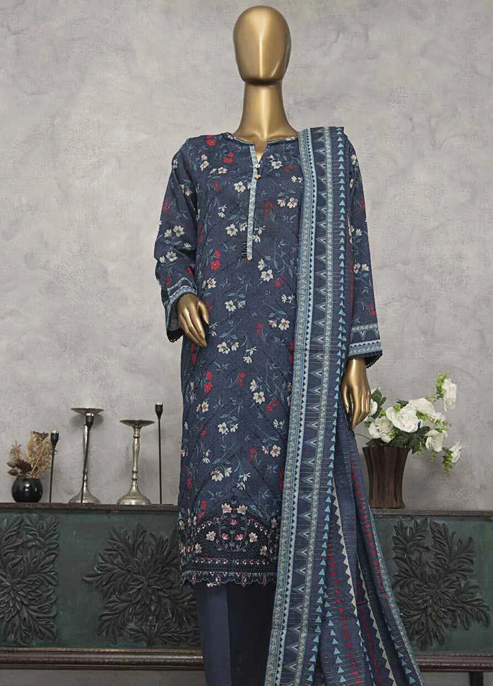 HZ Textiles Embroidered Lawn Suits Unstitched 3 Piece HZ25MK MEC-248 - Summer Collection