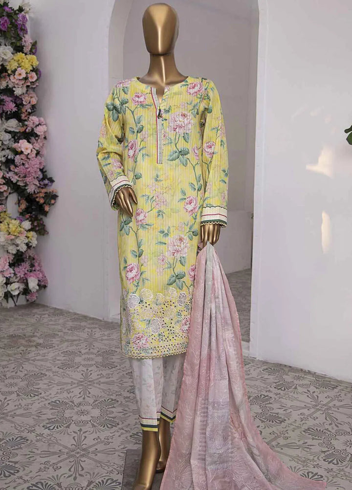 HZ Textiles Embroidered Lawn Suits Unstitched 3 Piece HZ25NV2 NPE-05B-VOL-2 - Summer Collection