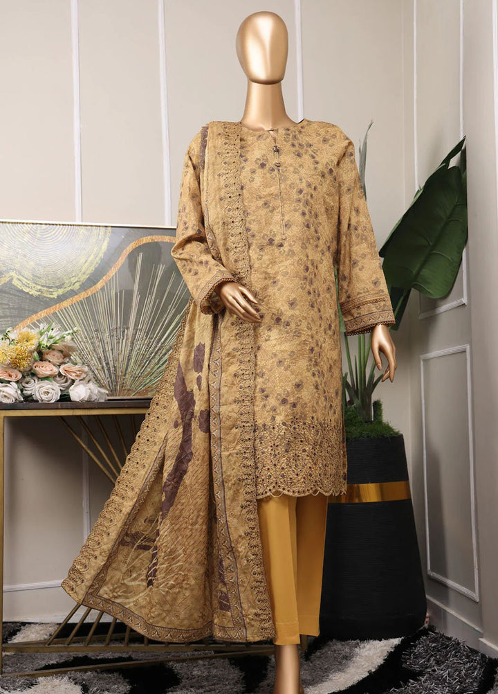 HZ Textiles Embroidered Lawn Suits Unstitched 3 Piece HZ25PEL PEC-528 V-06 - Summer Collection