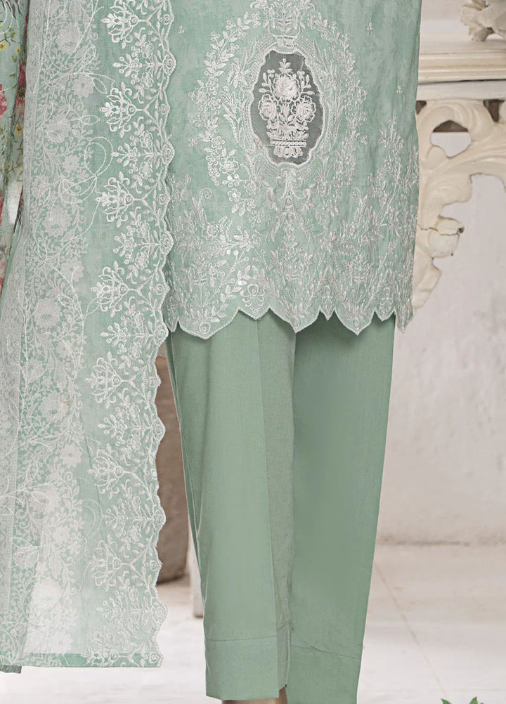 Hz Textiles Embroidered Lawn Suits Unstitched 3 Piece PEC-553 VOL-07 - Summer Collection