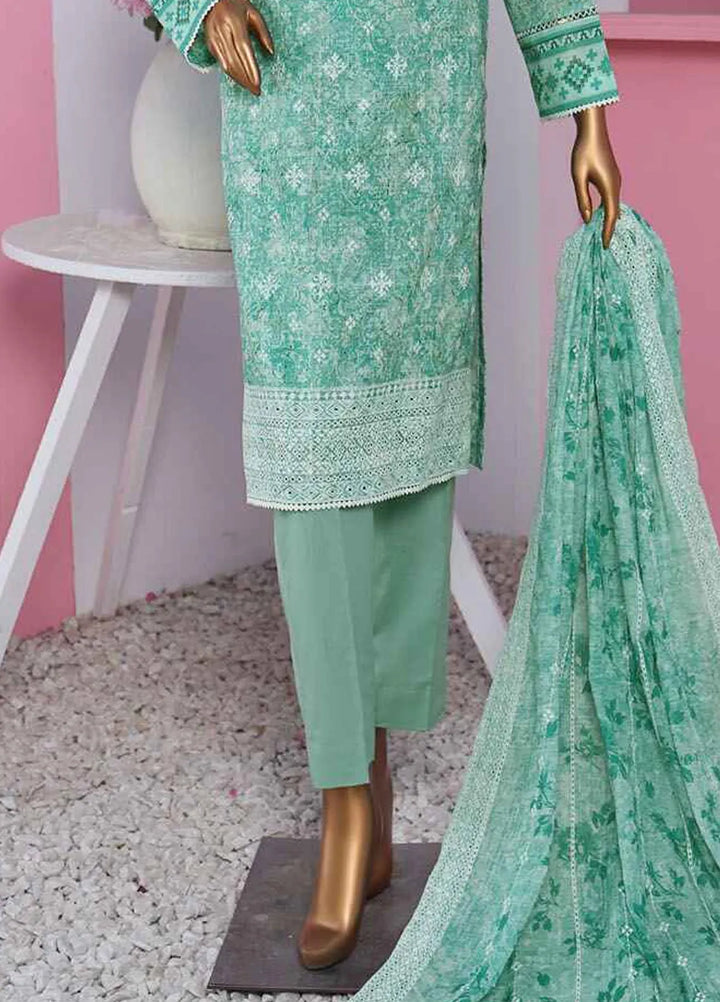 HZ Textiles Embroidered Lawn Suits Unstitched 3 Piece PLK-810 - Summer Collection