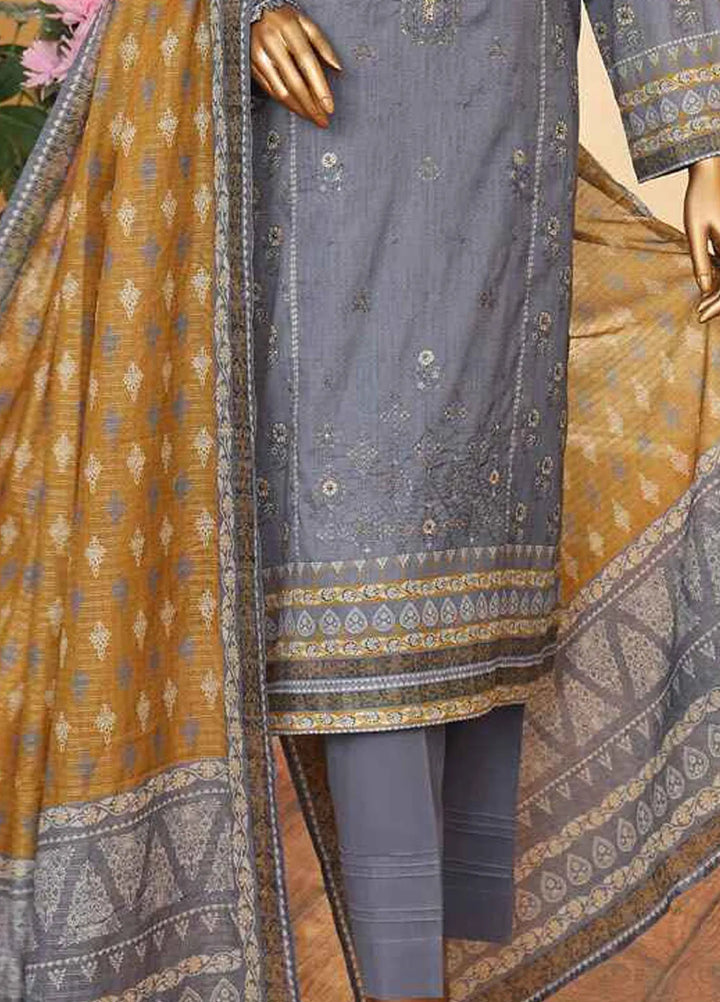 HZ Textiles Embroidered Lawn Suits Unstitched 3 Piece ZEC-159 - Summer Collection