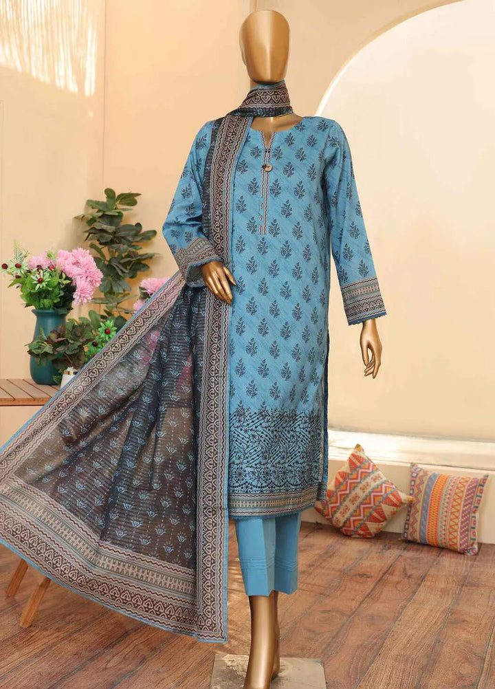 HZ Textiles Embroidered Lawn Suits Unstitched 3 Piece ZEC-160 - Summer Collection