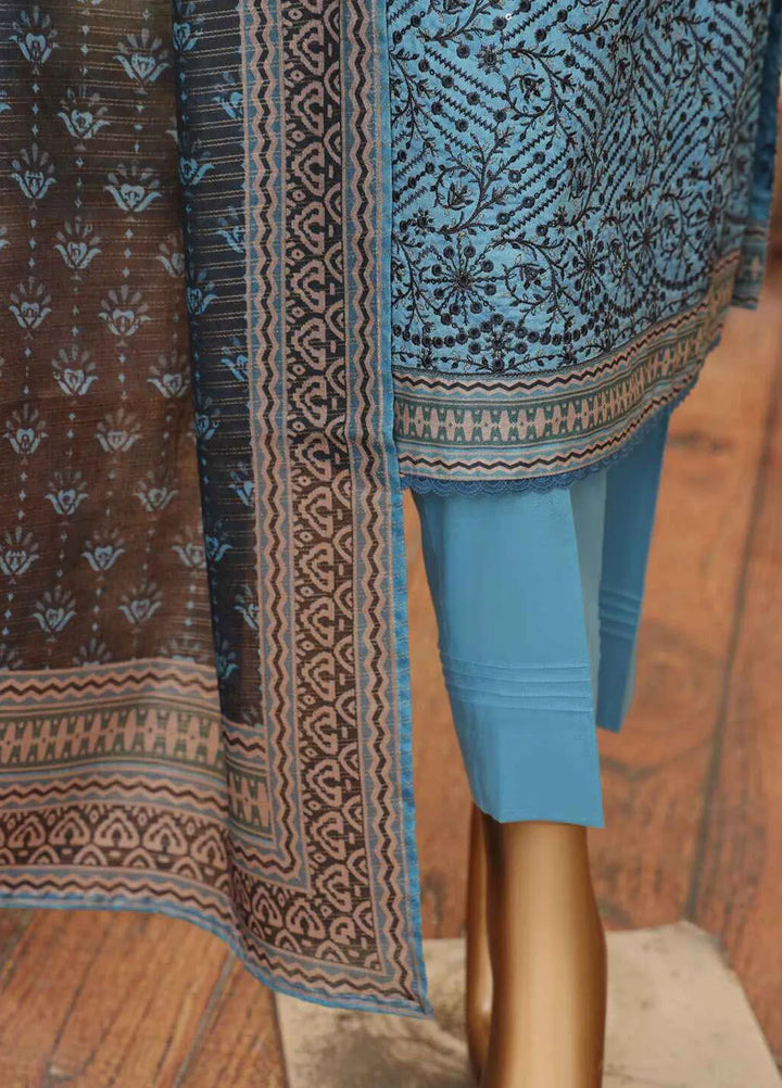 HZ Textiles Embroidered Lawn Suits Unstitched 3 Piece ZEC-160 - Summer Collection
