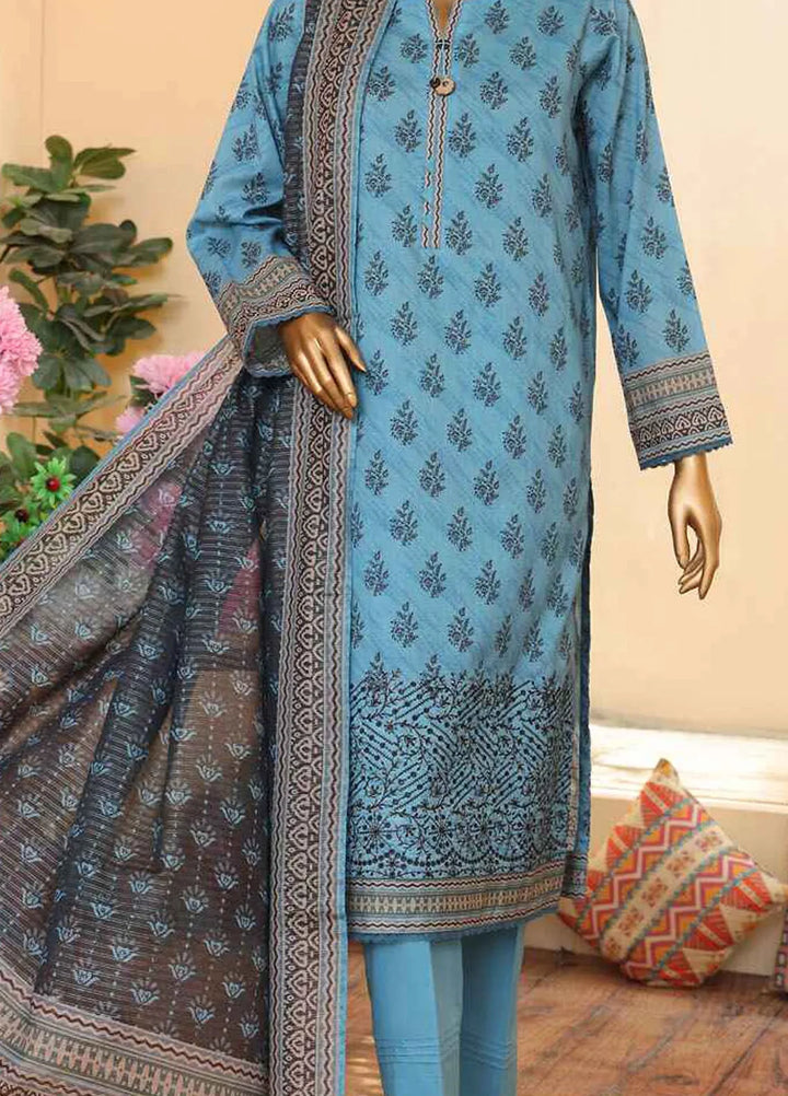 HZ Textiles Embroidered Lawn Suits Unstitched 3 Piece ZEC-160 - Summer Collection