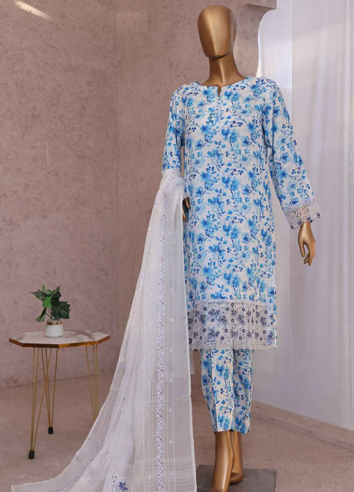 HZ Textiles Embroidered Silk Suits Unstitched 3 Piece HZ25VS VRS-1091 - Summer Collection