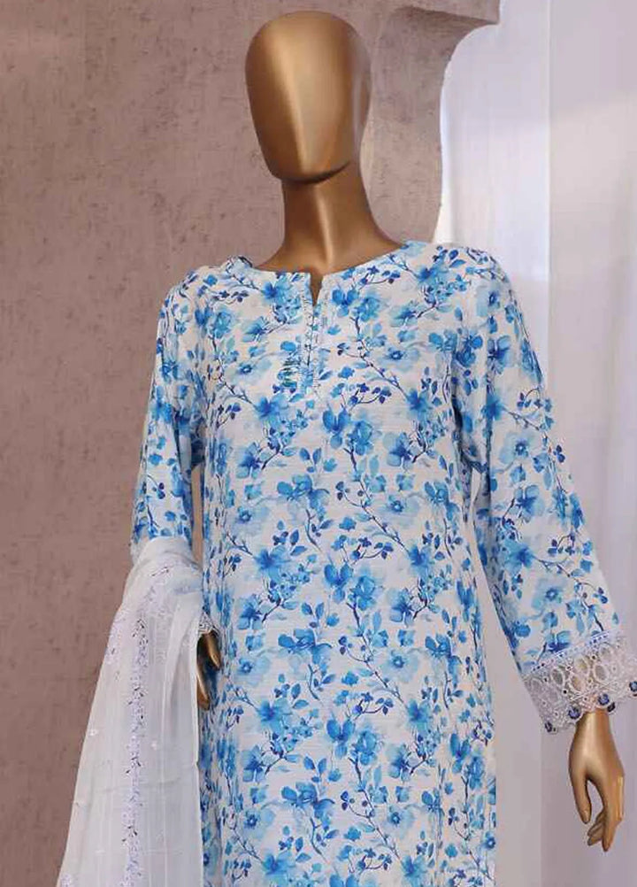 HZ Textiles Embroidered Silk Suits Unstitched 3 Piece HZ25VS VRS-1091 - Summer Collection