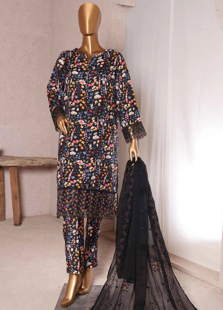 HZ Textiles Embroidered Silk Suits Unstitched 3 Piece HZ25VS VRS-1111 - Summer Collection