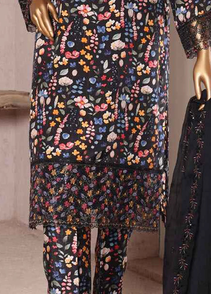 HZ Textiles Embroidered Silk Suits Unstitched 3 Piece HZ25VS VRS-1111 - Summer Collection