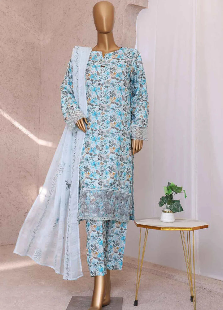 HZ Textiles Embroidered Silk Suits Unstitched 3 Piece HZ25VS VRS-1113 - Summer Collection