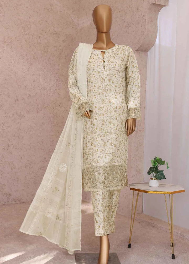 HZ Textiles Embroidered Silk Suits Unstitched 3 Piece HZ25VS VRS-1114 - Summer Collection