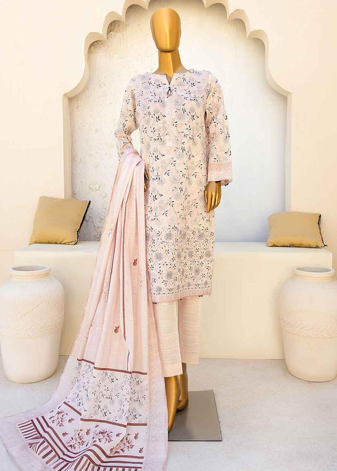 HZ Textiles Embroidered Khaddar Suits Unstitched 3 Piece HZ23K-V2 KPE-21037 - Winter Collection