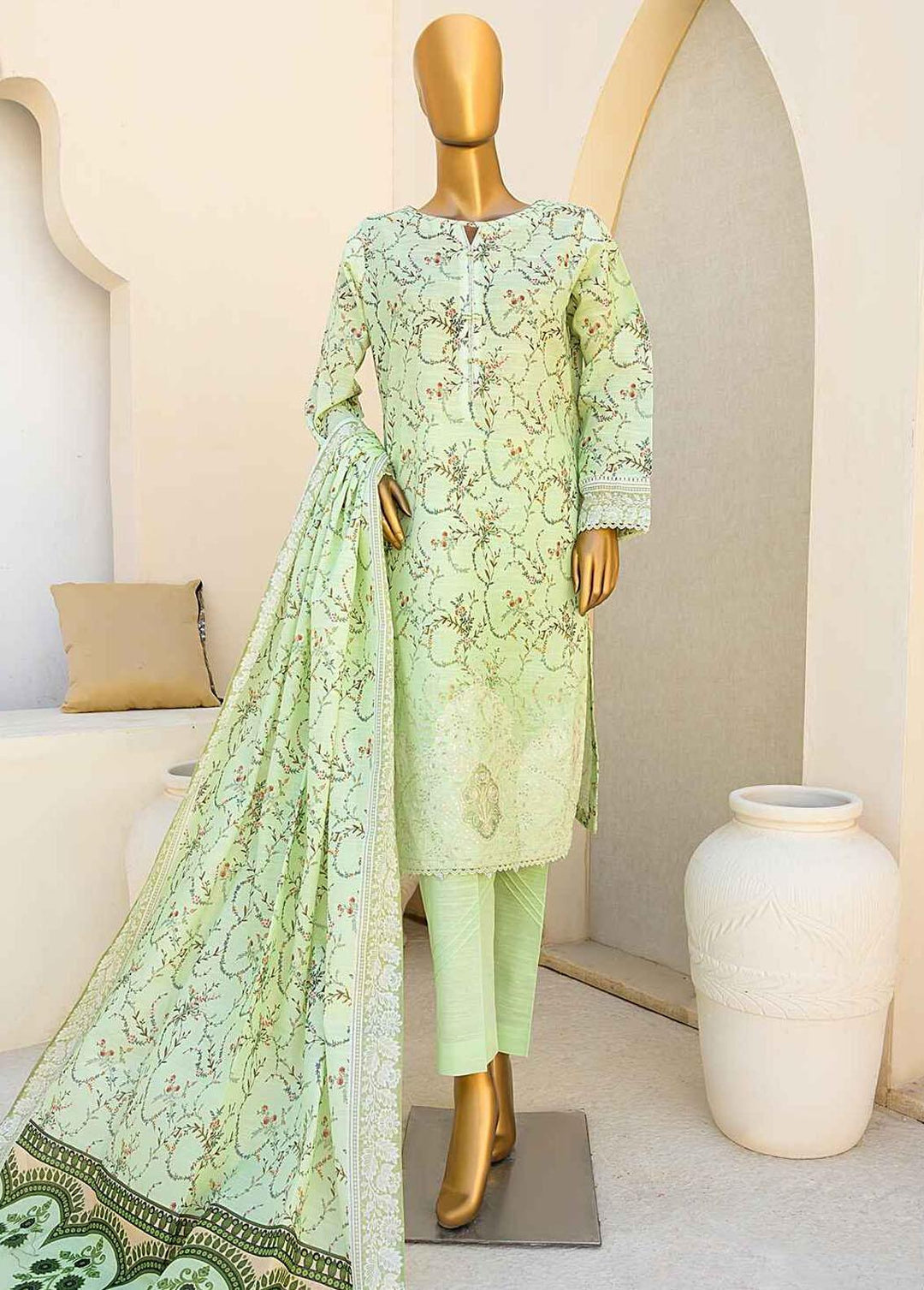 HZ Textiles Embroidered Khaddar Suits Unstitched 3 Piece HZ23K-V2 KPE-21038 - Winter Collection