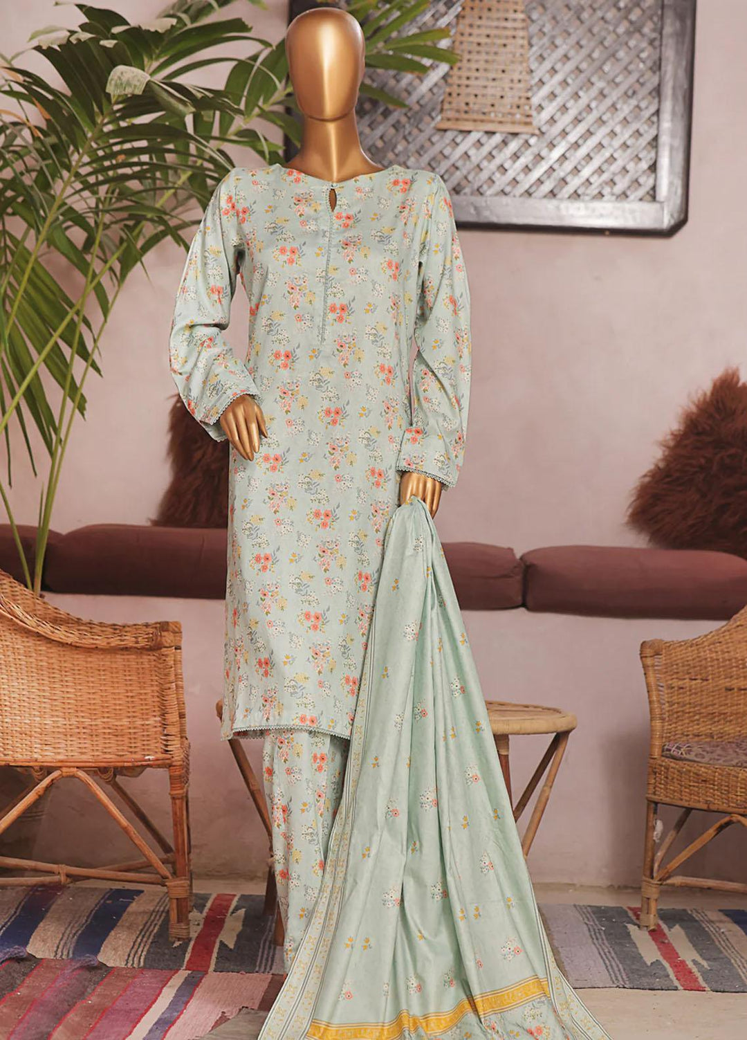 HZ Textiles Printed Linen Suits Unstitched 3 Piece HZ23PL3 LWP-03 - Winter Collection
