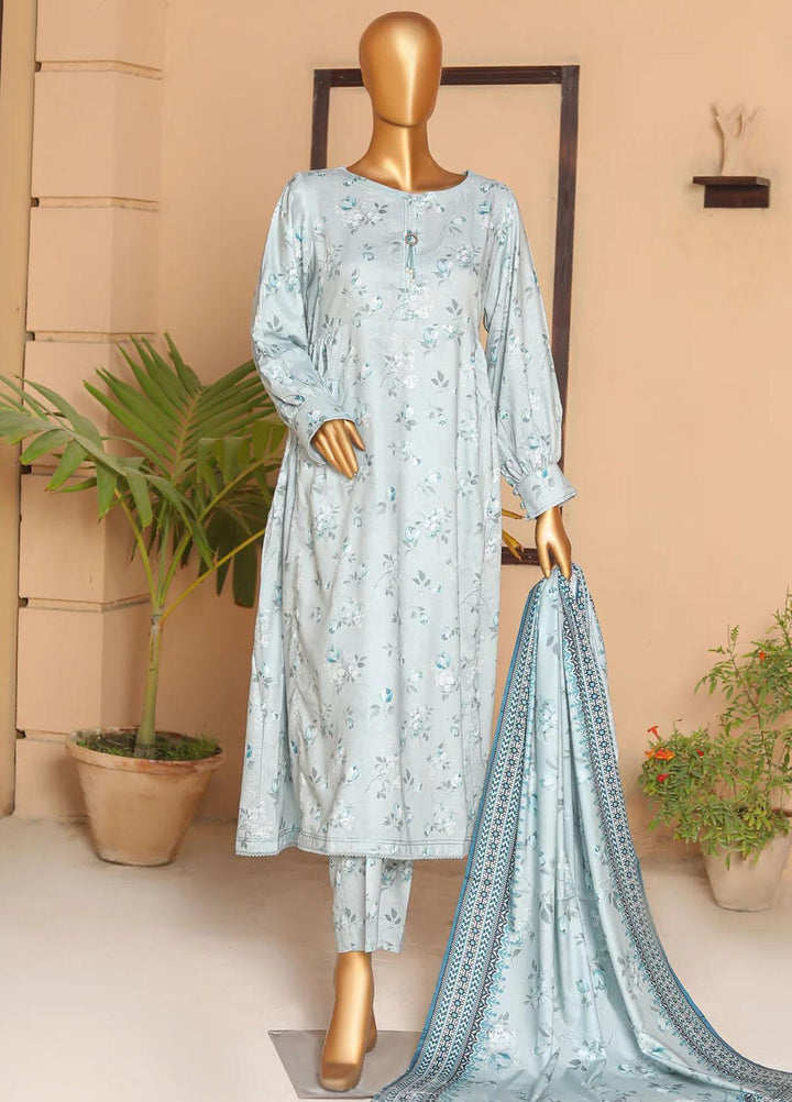 HZ Textiles Printed Linen Suits Unstitched 3 Piece HZ23LW LWP-06 - Winter Collection