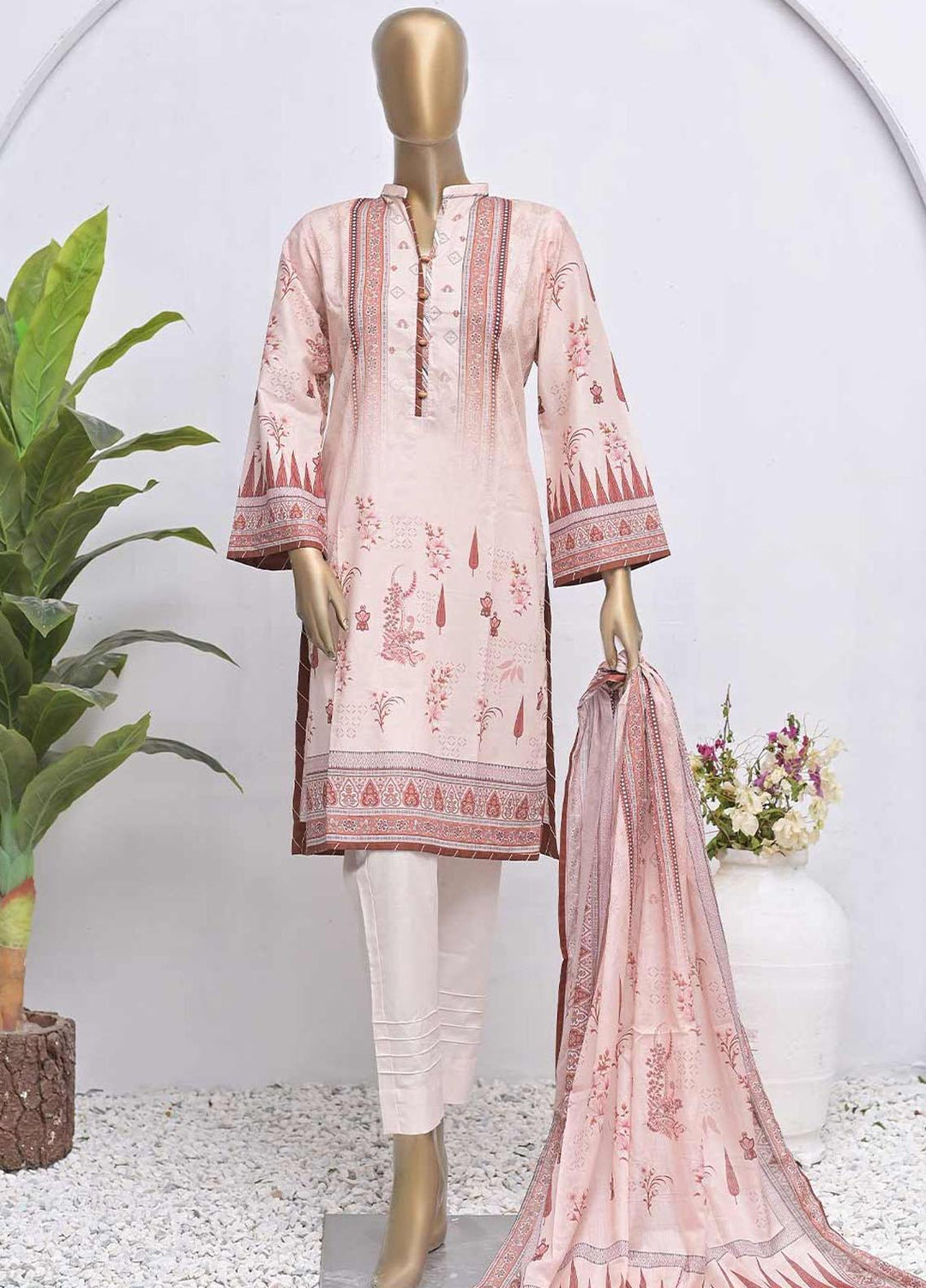 HZ Textiles Printed Lawn Suits Unstitched 2 Piece HZ22OL OP-14220 - Summer Collection