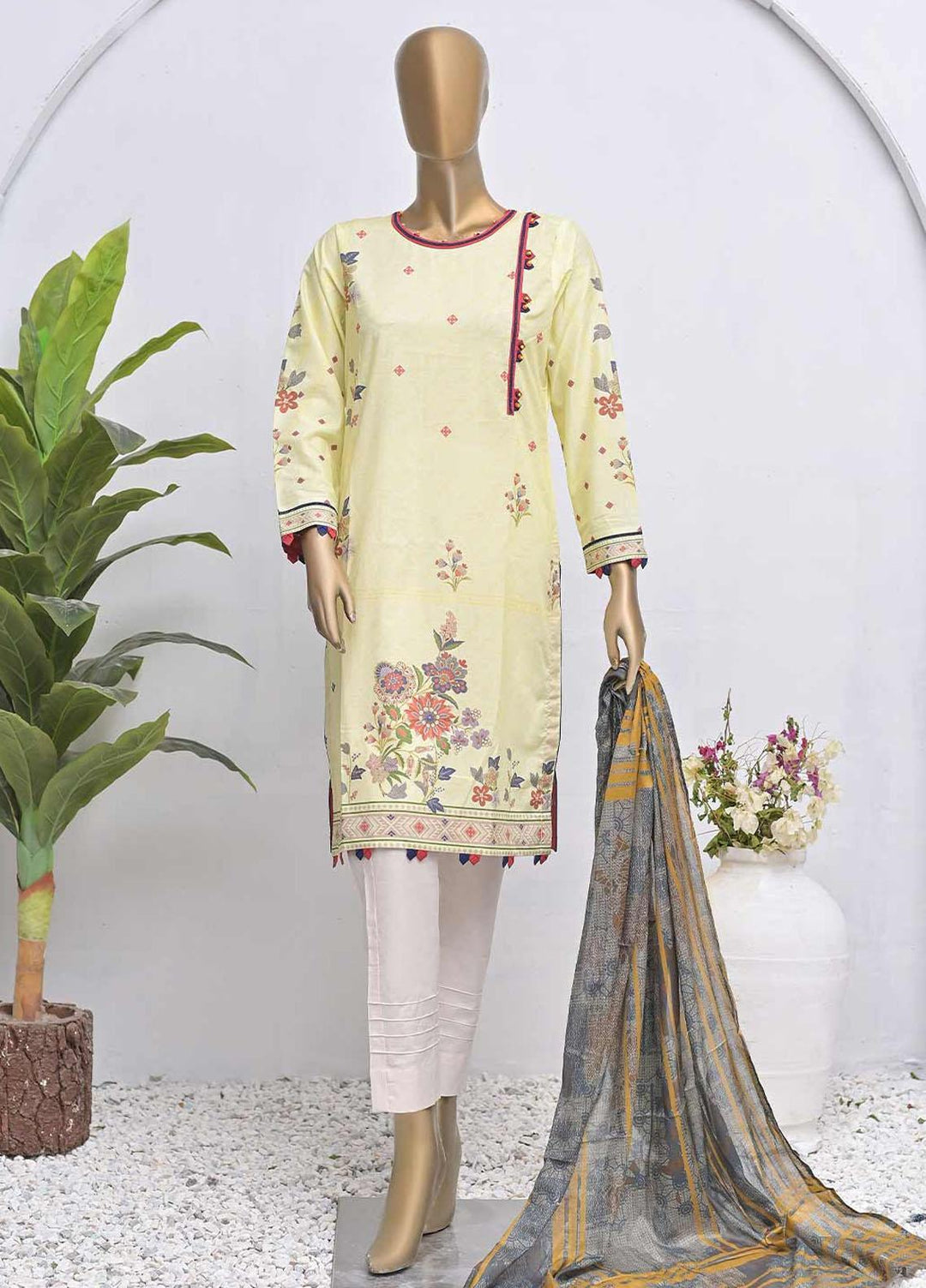 HZ Textiles Printed Lawn Suits Unstitched 2 Piece HZ22OL OP-14224 - Summer Collection
